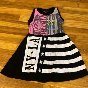 Flowers By Zoe Girl’s Graphic Multicolored Dress Size 4